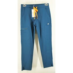 FIGS Yola Skinny Petite Scrub Pants Womens XXS 2XS Petite Deep Reef Technical